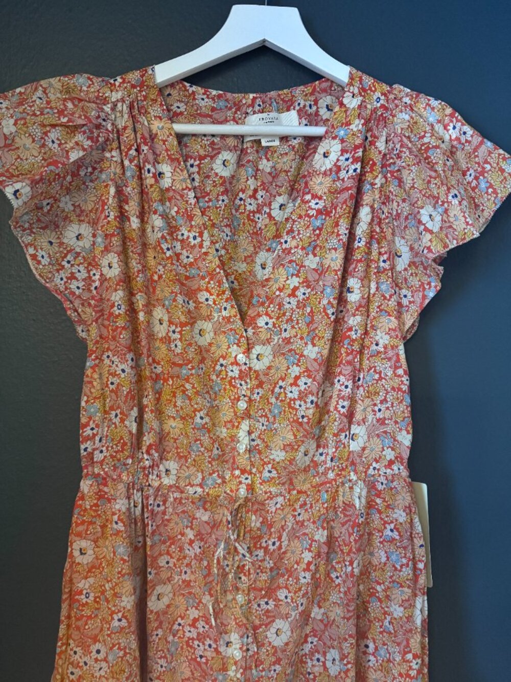 NWT Trovata Birds of Paradis Kristi Cotton Midi Dress - POCKETS! - Picture 4 of 5